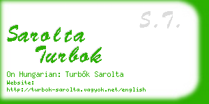 sarolta turbok business card
